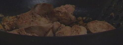 куриная печенка с яблоками. Шаг 4