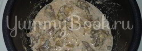 печень под соусом бешамель из мультиварки. Шаг 5