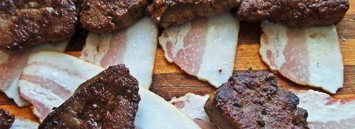 печень в беконе с картофелем. Шаг 7