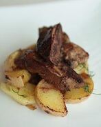 Печень, жаренная с картофелем