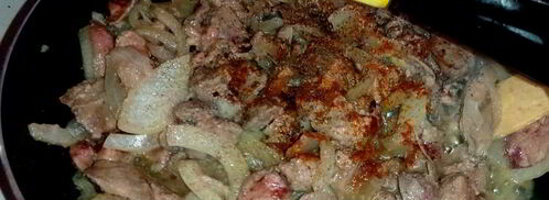 тушеная куриная печень. Шаг 6