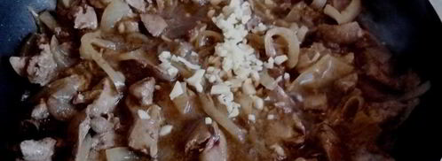 тушеная куриная печень. Шаг 7