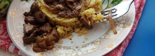 тушеная куриная печень. Шаг 10