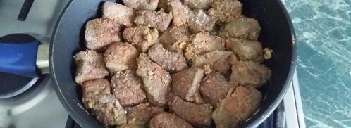 жареная печень с луком. Шаг 7