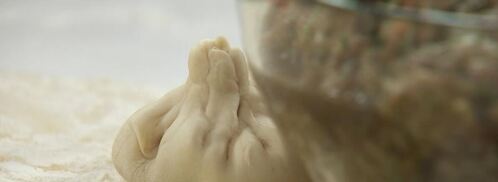 хинкали с базиликом и перцем чили. Шаг 2