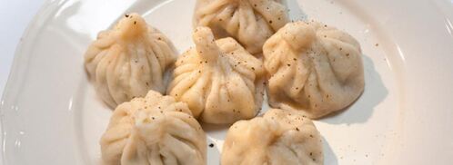 хинкали с базиликом и перцем чили. Шаг 3