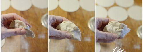 китайские пельмени с капустой и грибами. Шаг 3