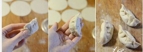 китайские пельмени с капустой и грибами. Шаг 4