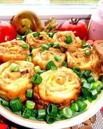 Ленивые пельмени на овощной подушке