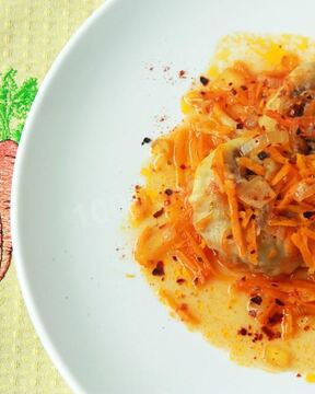 Ленивые пельмени на сковороде