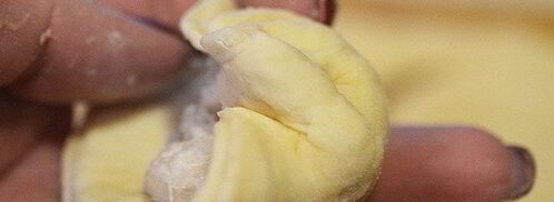 рыбные пельмени елочки. Шаг 9