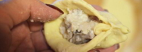 рыбные пельмени елочки. Шаг 10