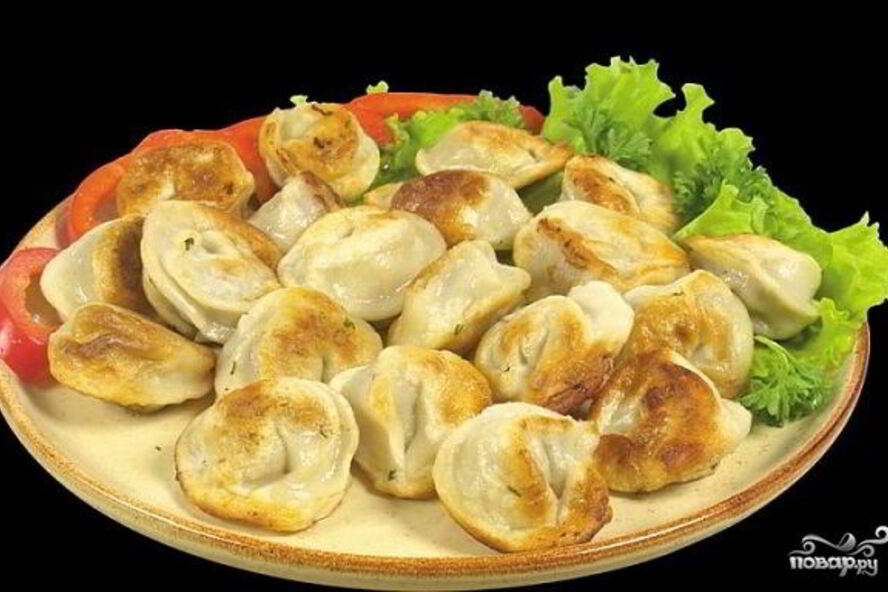 Рецепт жареных пельменей