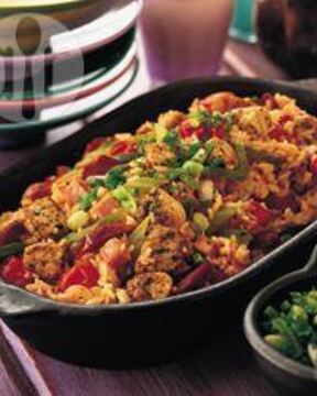 Джамбалайя с курицей и колбасой