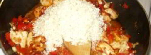 паэлья с курицей и креветками. Шаг 9