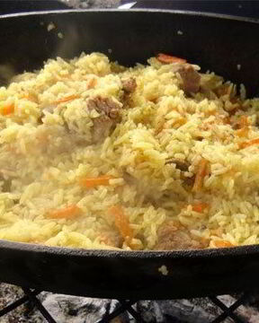 Плов из баранины в казане