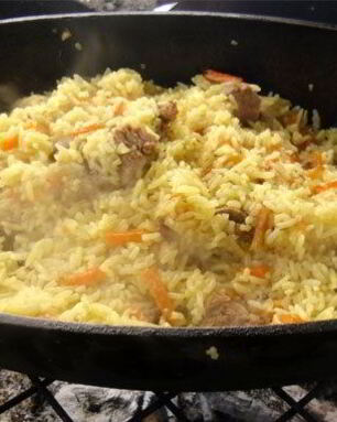 Плов из баранины в казане