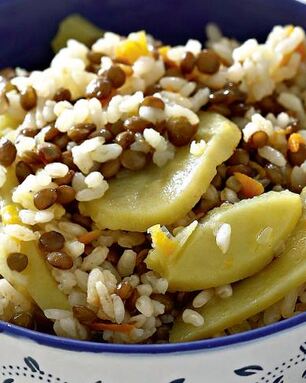 Плов с чечевицей