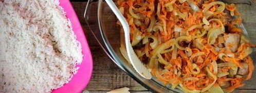 плов со свининой в духовке. Шаг 7