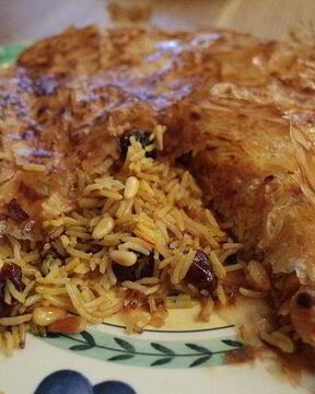 Плов в тесте фило