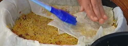 плов в тесте фило. Шаг 9