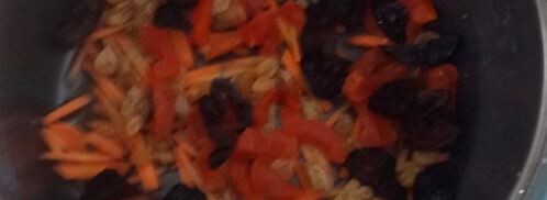 сладкий плов в мультиварке с сухофруктами, изюмом. Шаг 3