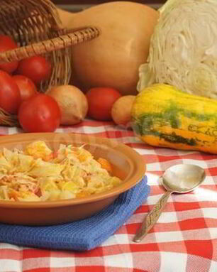 Кабачки с картошкой помидорами