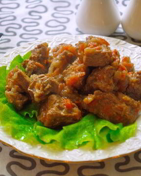 Мясное рагу с баклажанами