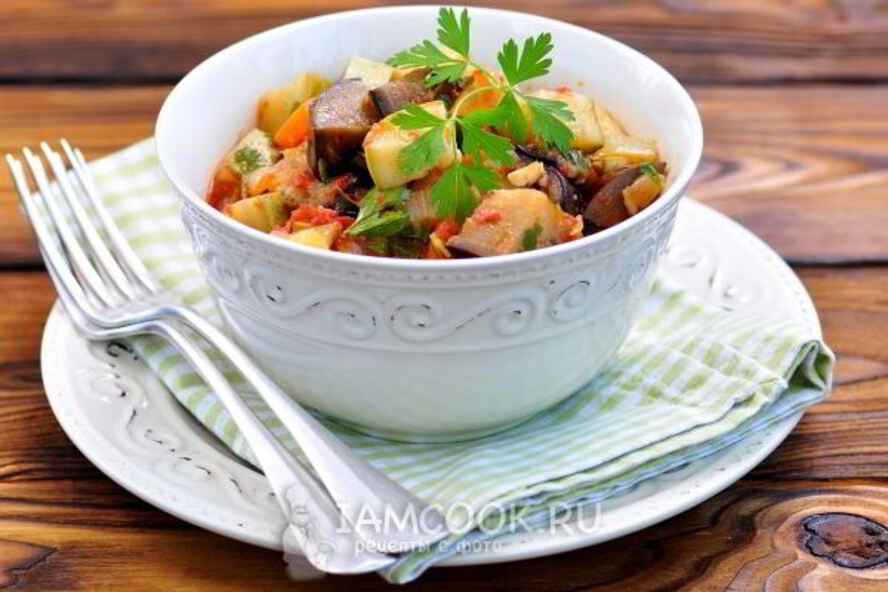 Рецепт овощного рагу с баклажанами и кабачками в мультиварке