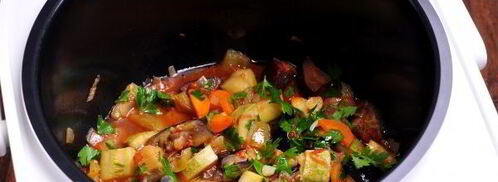 овощное рагу с баклажанами и кабачками в мультиварке. Шаг 9