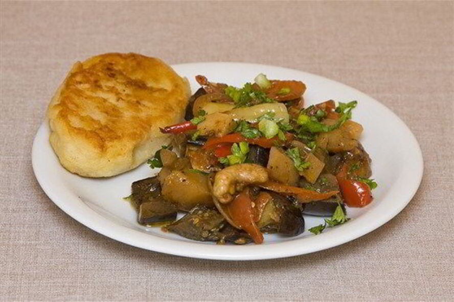 Рецепт овощного рагу с баклажанами и зеленью