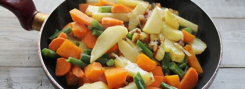 овощное рагу с фасолью стручковой. Шаг 2