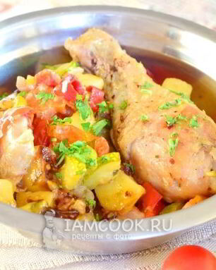 Овощное рагу с курицей