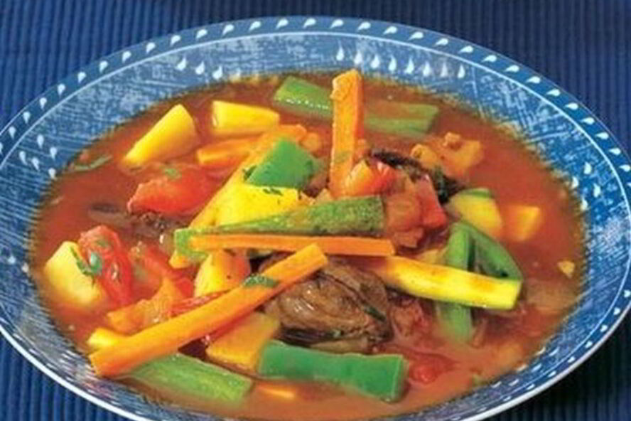Рецепт овощного рагу с мясом ягненка по-арабски