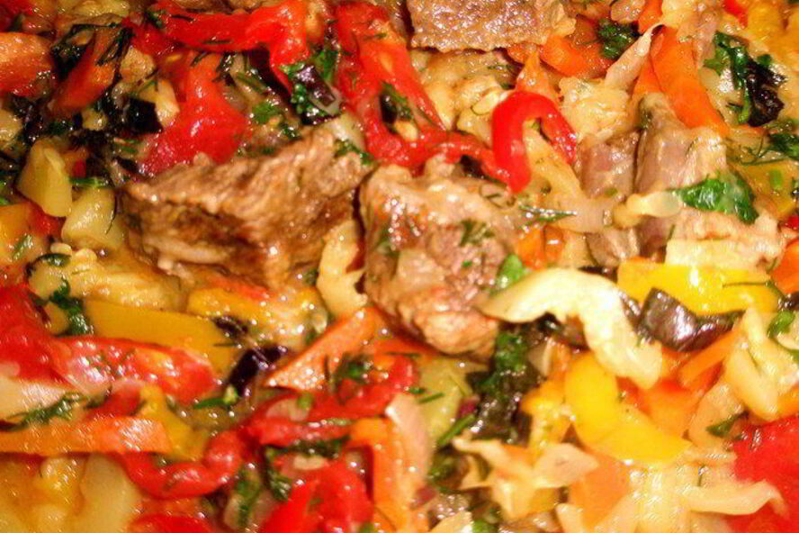 Рецепт овощного рагу с телятиной