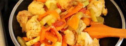 овощное рагу с цветной капустой и кабачками. Шаг 10