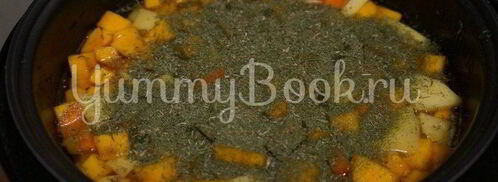 овощное рагу с тыквой в мультиварке. Шаг 3