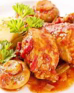 Рагу из цыпленка с белым вином