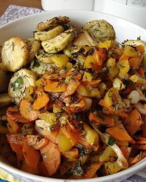 Рагу с баклажанами и картофелем