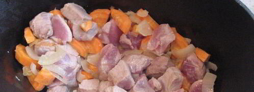 рагу с соевыми бобами в чугунке. Шаг 9