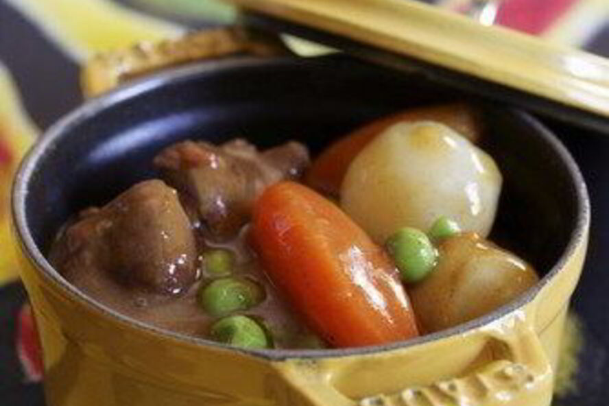 Рецепт рождественского мясного рагу с зеленым горошком