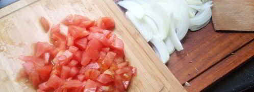 утиное филе в кунжуте с грибным рагу и картофельными дольками. Шаг 6