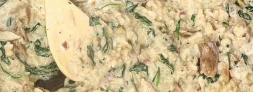 грибное ризотто со шпинатом. Шаг 6