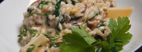 грибное ризотто со шпинатом. Шаг 7