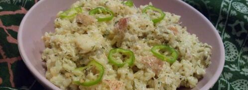 насыщенное ризотто с морским окунем и сливками. Шаг 7