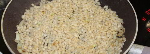 перловое ризотто с зелеными овощами. Шаг 2