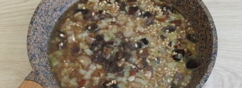 ризотто из перловки с грибами. Шаг 11