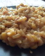 Ризотто с красным вином и кукурузой