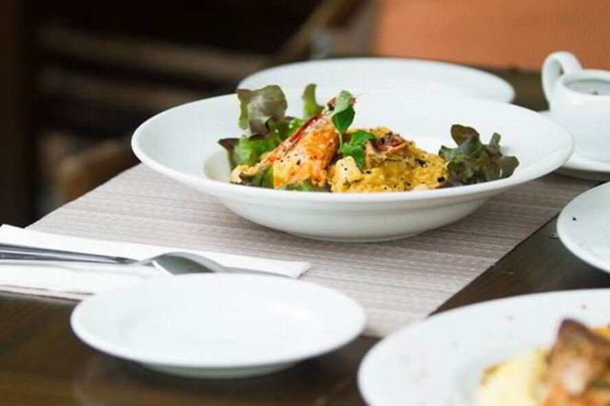 Рецепт ризотто с креветками и гребешками