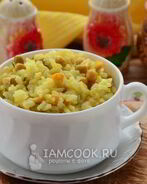 Ризотто с кукурузой и горошком